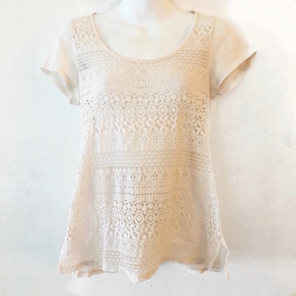 Lucky Brand Tops - Lucky Brand lace front top Lucky Brand Tops - Lucky Brand lace front top